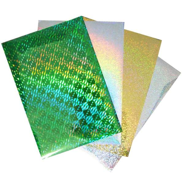 Holographische Folie 4 Blatt, 23x33cm, selbstklebend
