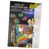 Holographische Folie selbstklebend, Regenbogen, 4 Blatt, 23x33 cm