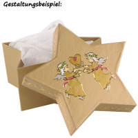 Geschenkboxen Stern, 6 Stück bunt
