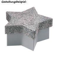 Geschenkboxen Stern, 6 Stück bunt