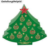 Geschenkboxen Tanne, 6 Stück bunt
