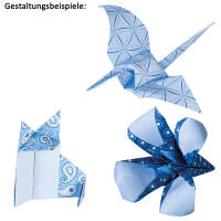 Faltblätter BASICS Blau, 15x15 cm, 50 Blatt
