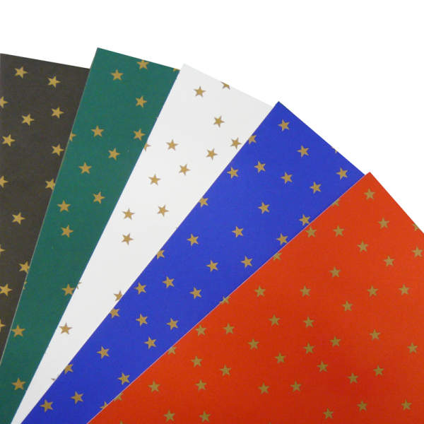 Fotokarton Sternen 10 Blatt, 25x35 cm, 300g/m²