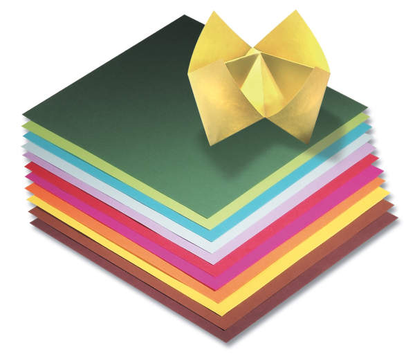 Faltblätter 20x20 cm, 100 Blatt farbig sortiert