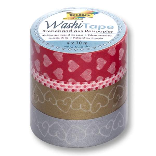 Washi Tape Liebe, 4 Rollen