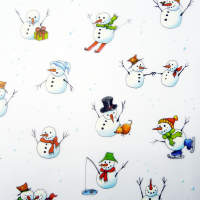 Transparentpapier Schneemänner, 5 Blatt, 23x33 cm