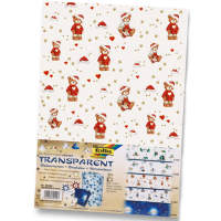 Transparentpapier Weihnachten, 5 verschiedene Motive