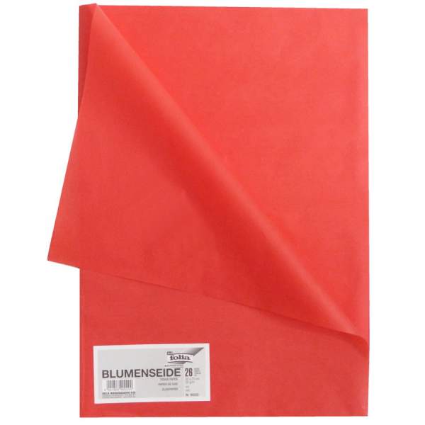 Blumenseide 26 Bögen rot, 50x70 cm, 20g/m²