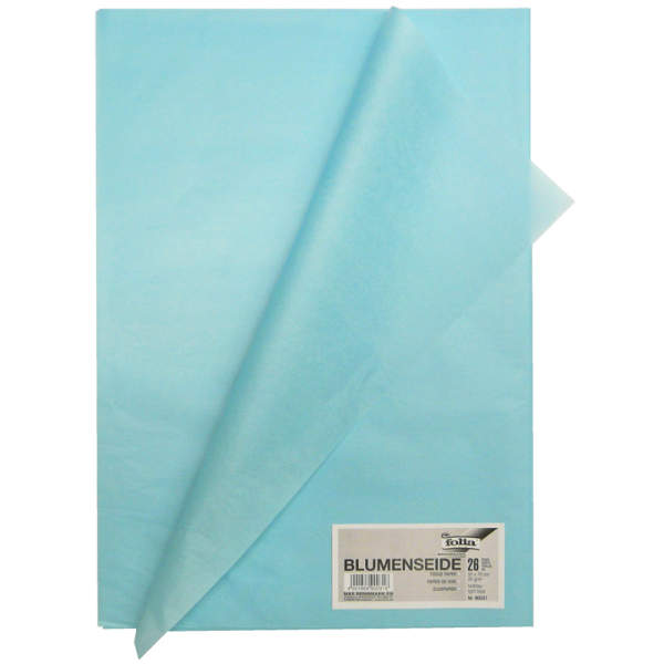 Blumenseide 26 Bögen hellblau, 50x70 cm, 20g/m²