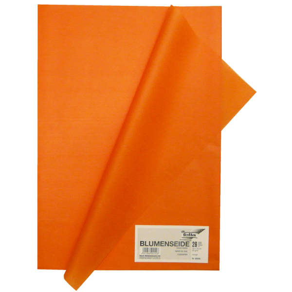 Blumenseide 26 Bögen orange, 50x70 cm, 20g/m²