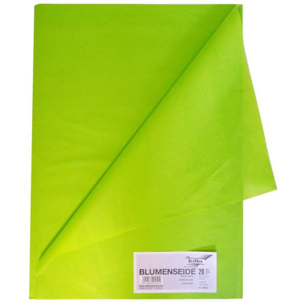 Blumenseide 26 Bögen hellgrün, 50x70 cm, 20g/m²
