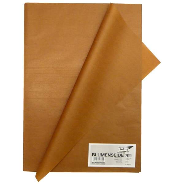 Blumenseide 26 Bögen braun, 50x70 cm, 20g/m²