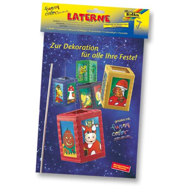 Laternenset blau 8 Set mit Rohling, Laternenfolie, Bügel und Kerzentülle 7 teilig