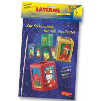 Laternenset schwarz mit Rohling, Laternenfolie, Bügel und Kerzentülle
