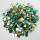 Schmucksteine Mystic Herbs, grün, eckig/rund, 550 Stück