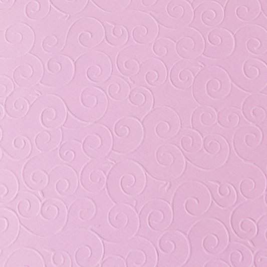 Prägekarton arabesken rose, 220g/qm, Din A 4, 10 Blatt