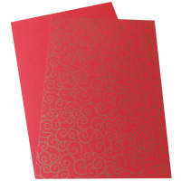 Fotokarton arabesken rot/gold, 220g/qm, DIN A4, 10 Blatt