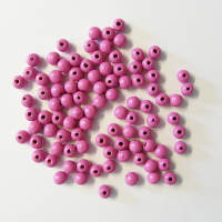 Holzperlen 8 mm rosa, 90 Stück