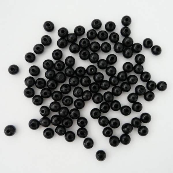 Holzperlen 8 mm schwarz, 90 Stück