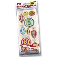 3D Effektsticker Weihnachten, 10x23cm, 6 Blatt