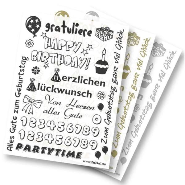 Rubbelinge Geburtstag, 3 Blatt
