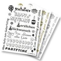 Rubbelinge Geburtstag, 3 Blatt