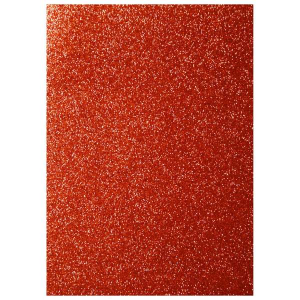 Moosgummi rot Glitzer selbstklebend 5 Bögen 20x29 cm