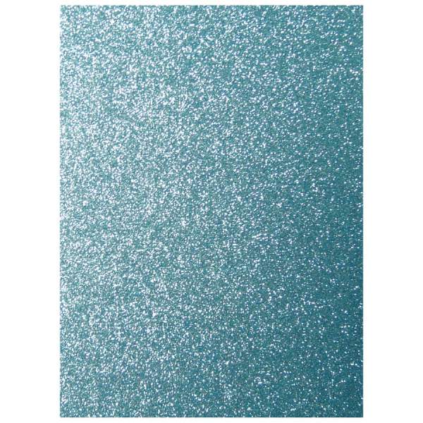 Moosgummi blau Glitzer hellblau selbstklebend 5 Bögen, 20x29 cm