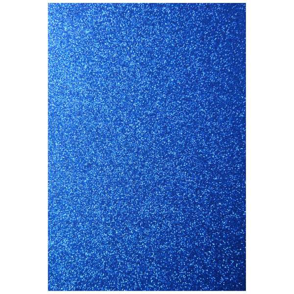 Moosgummi blau Glitzer königsblau selbstklebend 5 Bögen, 20x29 cm