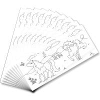 Ausmal Laternenzuschnitt Ponys, 22 x 51 cm, 10...