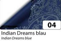 Desingpapier Premium, Indian Dreams blau, 50x70 cm, 1 Bogen