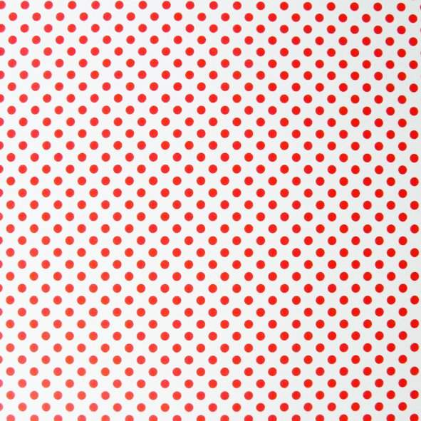 Fotokarton weiß mit roten Punkten 50x70 cm, 10 Bogen