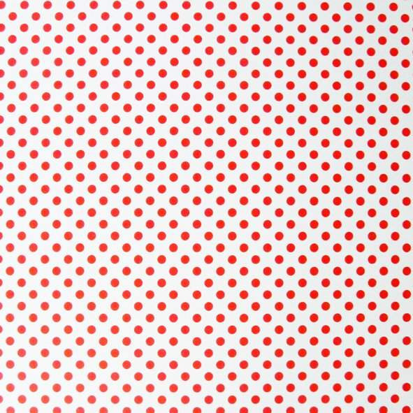 Fotokarton weiß mit roten Punkten 50x70 cm, 10 Bogen