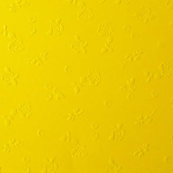 Prägekarton Rosen, bananengelb, 50x70 cm, 5 Bogen