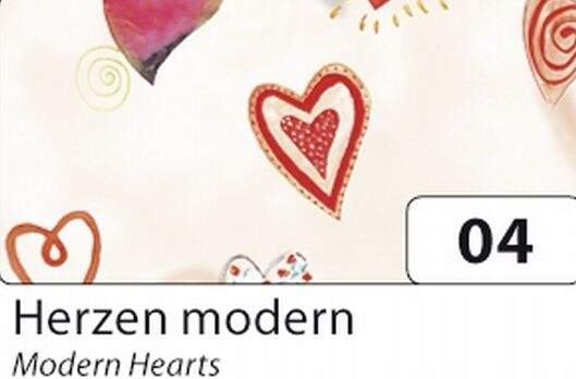 Motivkarton, Herzen modern, 50x70 cm, 10 Bogen