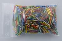 Stiftperlen bunt gemischt, 50 g, ca. 10-12 mm lang