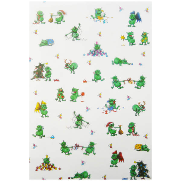Transparentpapier Weihnachtstrolle, 5 Blatt, 23x33 cm