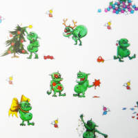 Transparentpapier Weihnachtstrolle, 5 Blatt, 23x33 cm