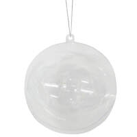 Kunststoffkugel transparent zerlegbar 10cm, 5 Stück...