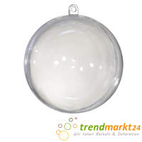 Kunststoffkugel transparent zerlegbar 16 cm 1 Stück Acrylkugel