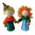 Kegelfiguren 3er Pack, aus Buchenholz, 2x6 cm Figurenkegel