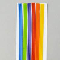 Verzierwachsstreifen Regenbogen, 6x3 Stück, 200x2 mm
