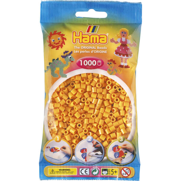 Bügelperlen  teddybärenbraun, 1000 Stück, midi