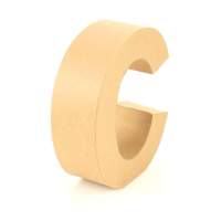 Papp Buchstabe C 17,5 x 5,5 cm Pappmache Dekobuchstabe