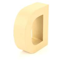 Papp Buchstabe D 17,5 x 5,5 cm Pappmache Dekobuchstabe
