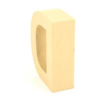 Papp Buchstabe D 17,5 x 5,5 cm Pappmache Dekobuchstabe