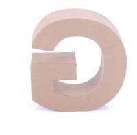 Papp Buchstabe G 17,5 x 5,5 cm Pappmache Dekobuchstabe