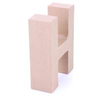 Papp Buchstabe H 17,5 x 5,5 cm Pappmache Dekobuchstabe