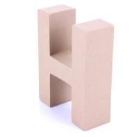 Papp Buchstabe H 17,5 x 5,5 cm Pappmache Dekobuchstabe