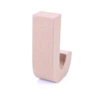 Papp Buchstabe J 17,5 x 5,5 cm Pappmache Dekobuchstabe